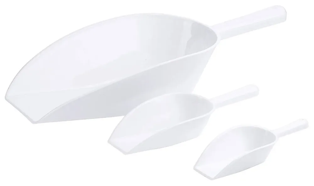 Abwiegeschaufel aus PP weiss, 40 cm / 1.5L