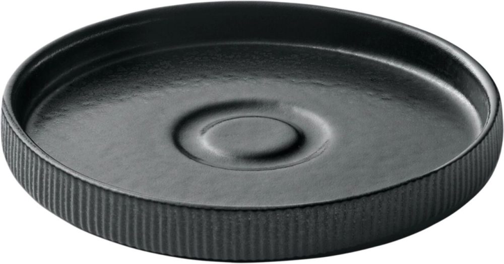 Playground Untertasse Nara Relief; 15x2.5 cm (ØxH); schwarz; rund; 6 Stück / Pack