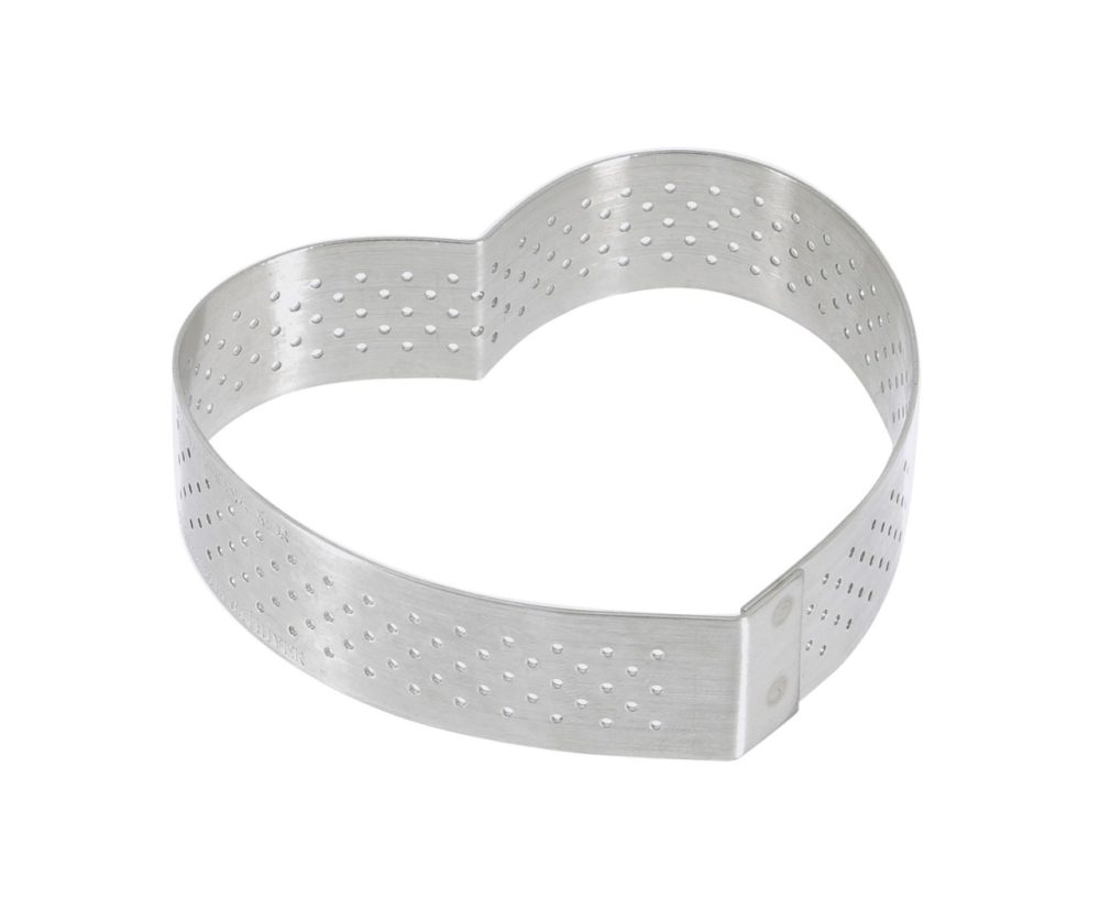 Tortenring Herzform perforiert D:8cm H:2cm