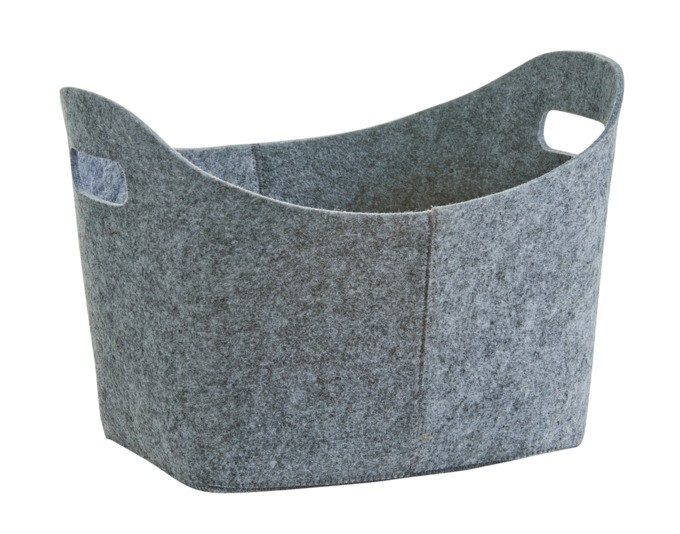 Korb Filz oval grau 37x28cm