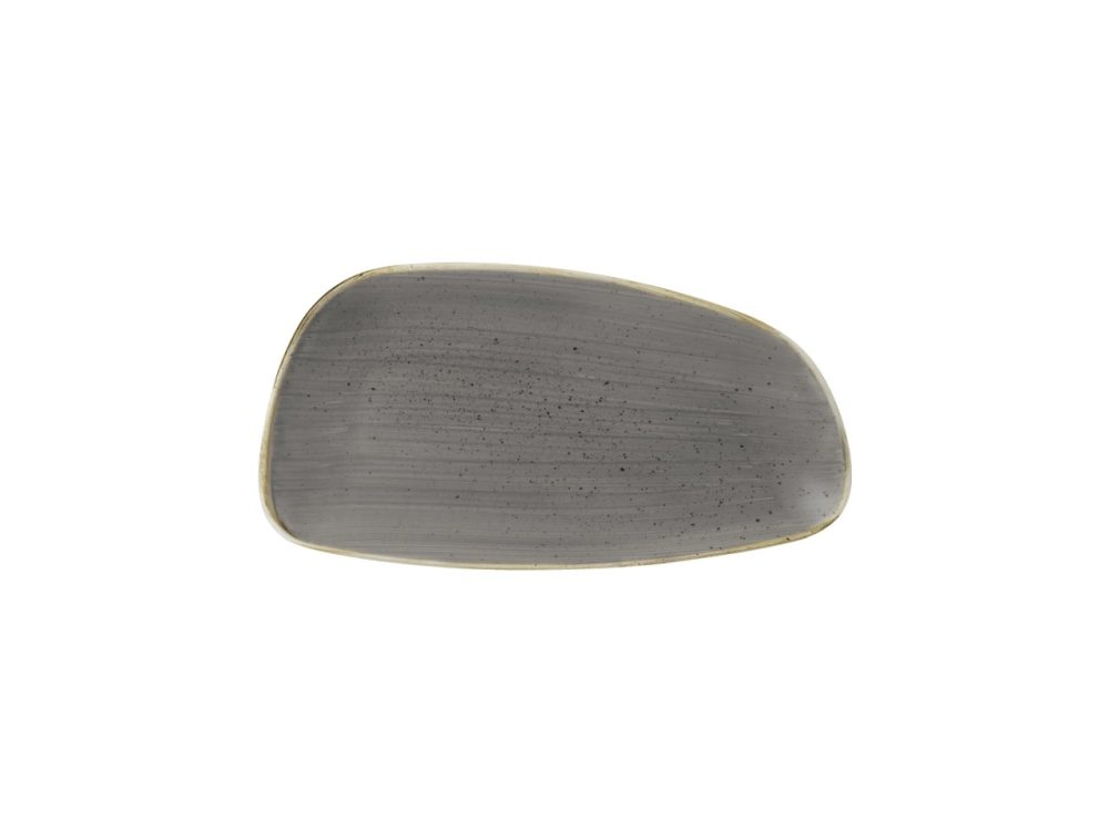 Churchill Chefs Geo Platte Stonecast Peppercorn; 15.5x30 cm (LxB); grau/braun; rechteckig; 12 Stück / Pack