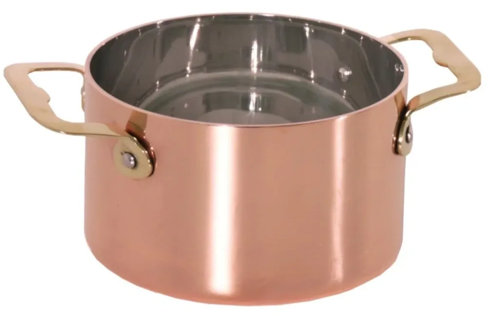 Cocotte 12 cm aus Kupfer/Edelstahl