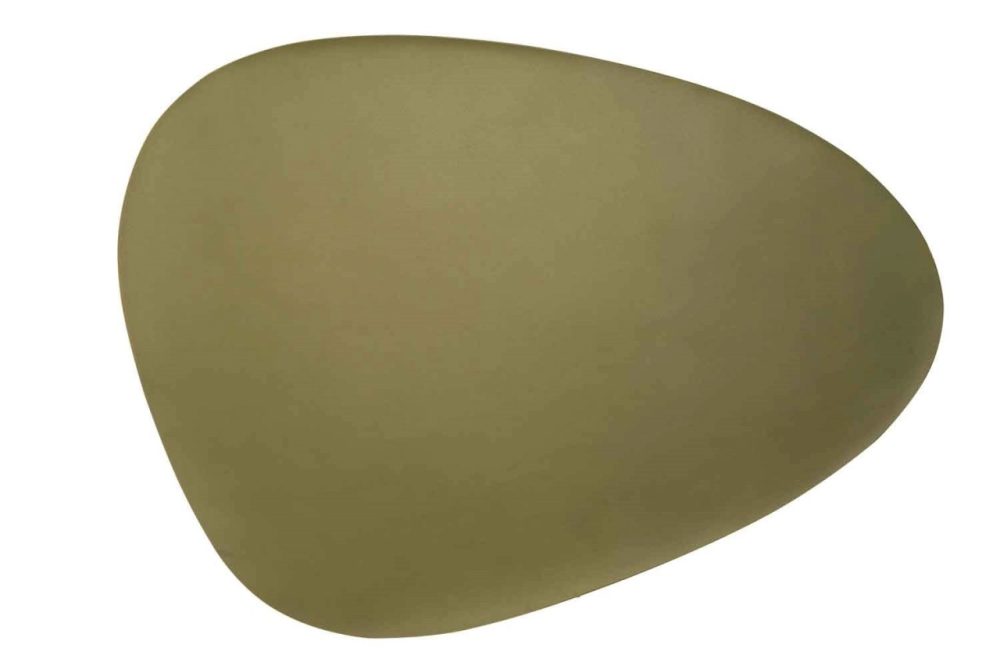 Tischset moosgrün, Leder, 30.5x39cm, oval