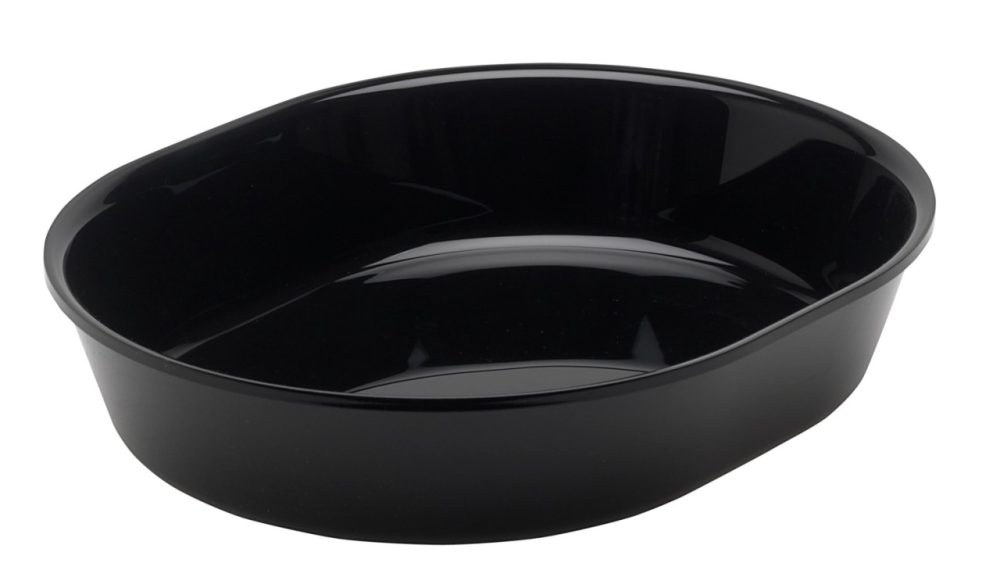 Ovale Schüssel GN1/2 32.5x26.5x6.5cm schwarz