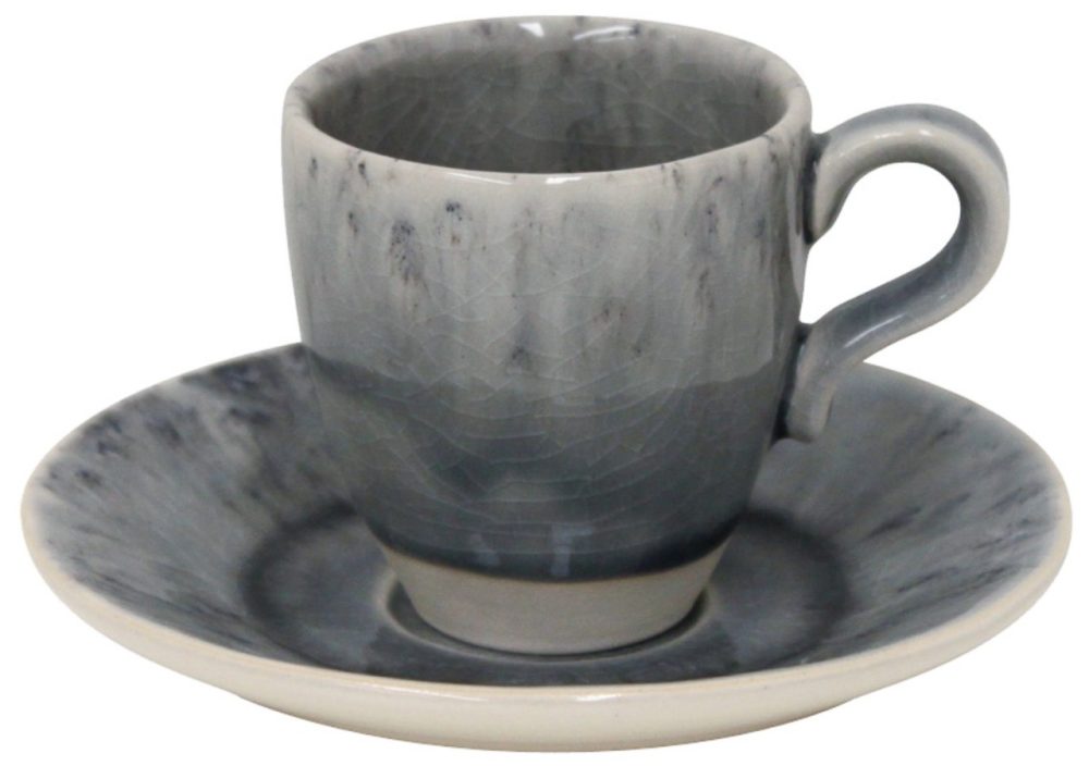Handgefertigter Espressotasse „Madeira“ mit Untersetzer Costa Nova