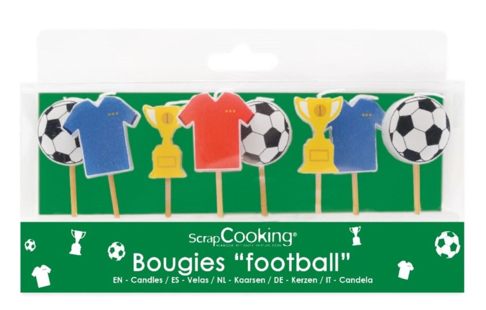 8er Set Kerzen Fussballmotiv