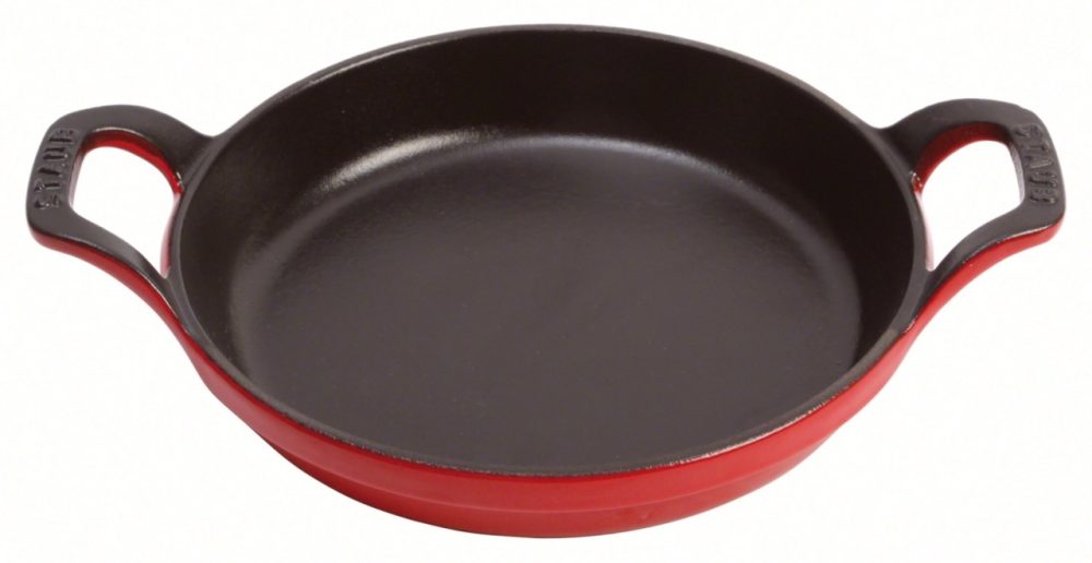 Auflaufform 20cm, rund, Kirsch-Rot, Gusseisen