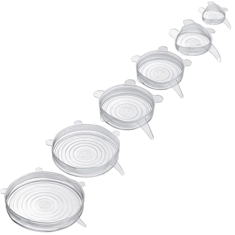 6er Set Round Frischhaltedeckel Silikon