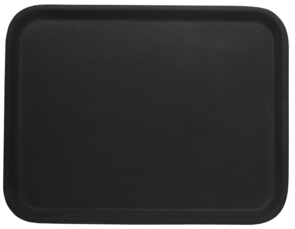 Tablett, rechteckig, rutschfest 36x46cm, schwarz