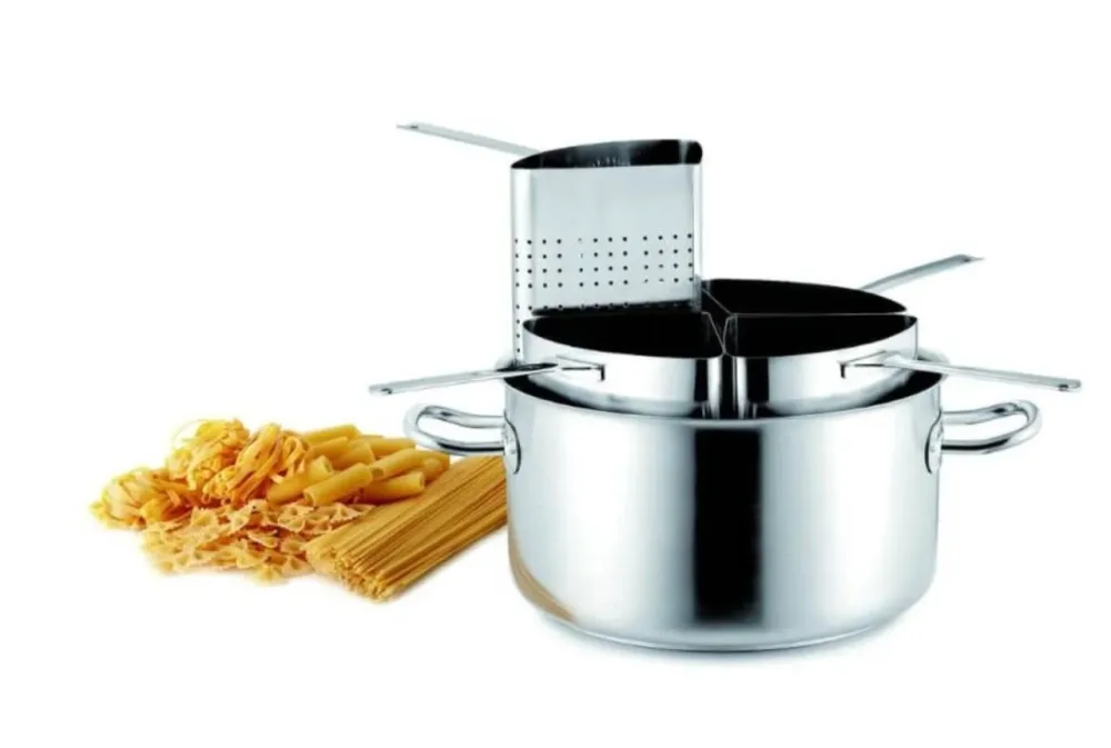 Inox Pro Set Kochtopf mit 4 Pastasieben 40cm H:25cm 31.4lt