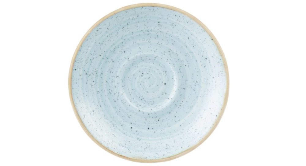 Churchill Espresso Untere Stonecast Duck Egg; 11.8 cm (Ø); hellblau/braun; rund; 12 Stück / Pack