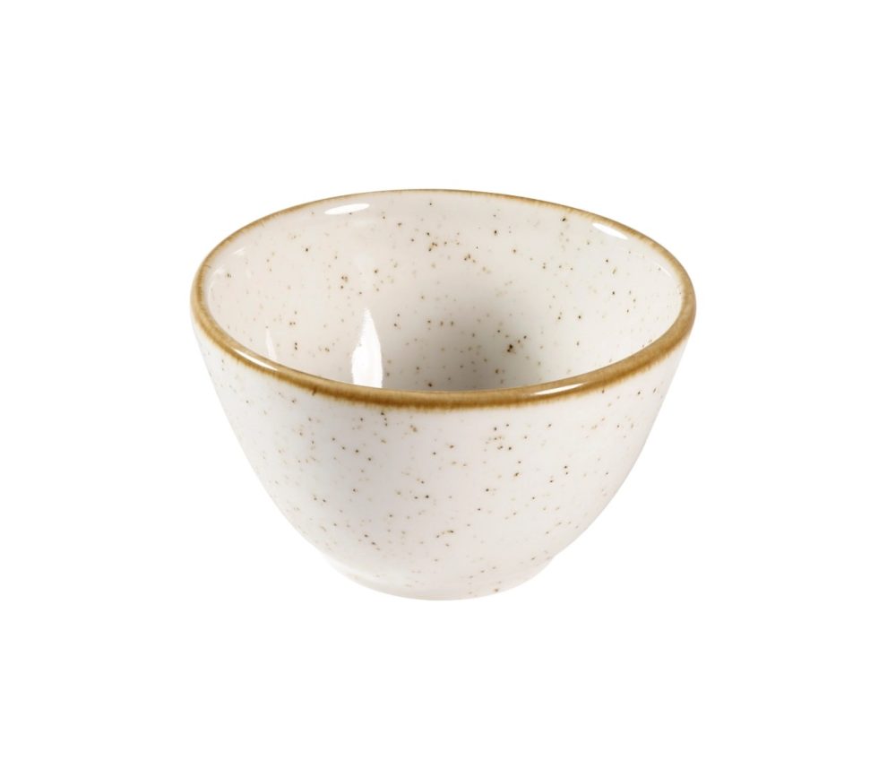 Churchill Dip Schale Stonecast Barley White; 110 ml, 8.5 cm (Ø); weiss/braun; rund; 12 Stück / Pack