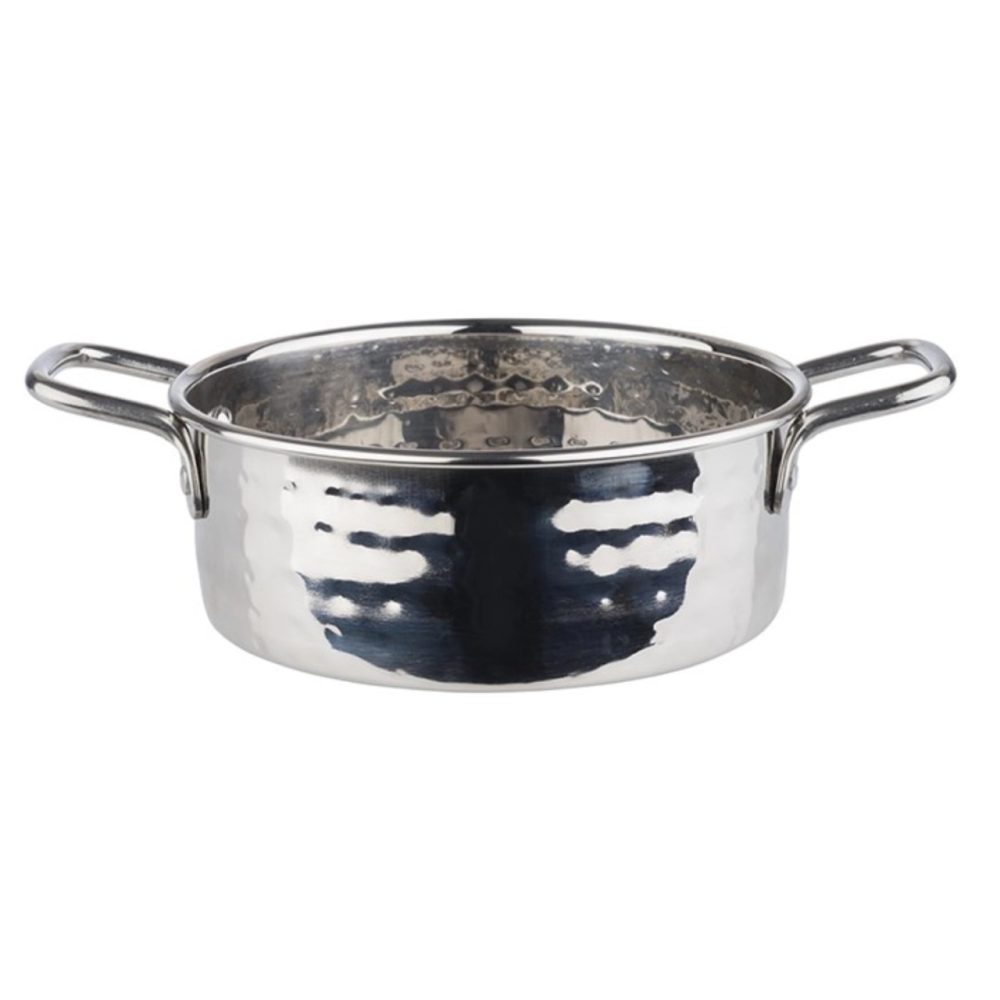 Serviertöpfchen 0.55l D13.5cm, H5cm, gehämmert