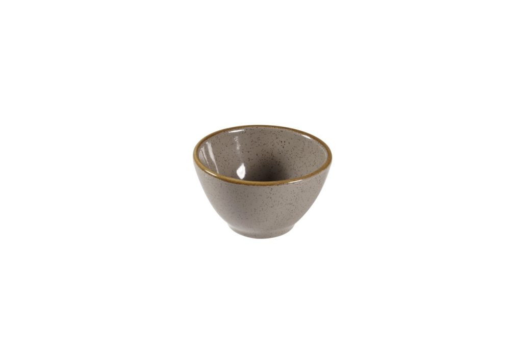 Churchill Dip Schale Stonecast Peppercorn; 60 ml, 7 cm (Ø); grau/braun; rund; 12 Stück / Pack