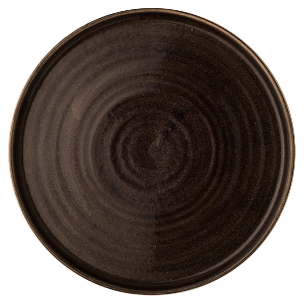 Stonecast Patina Iron Black Walled Teller 26cm, H2cm