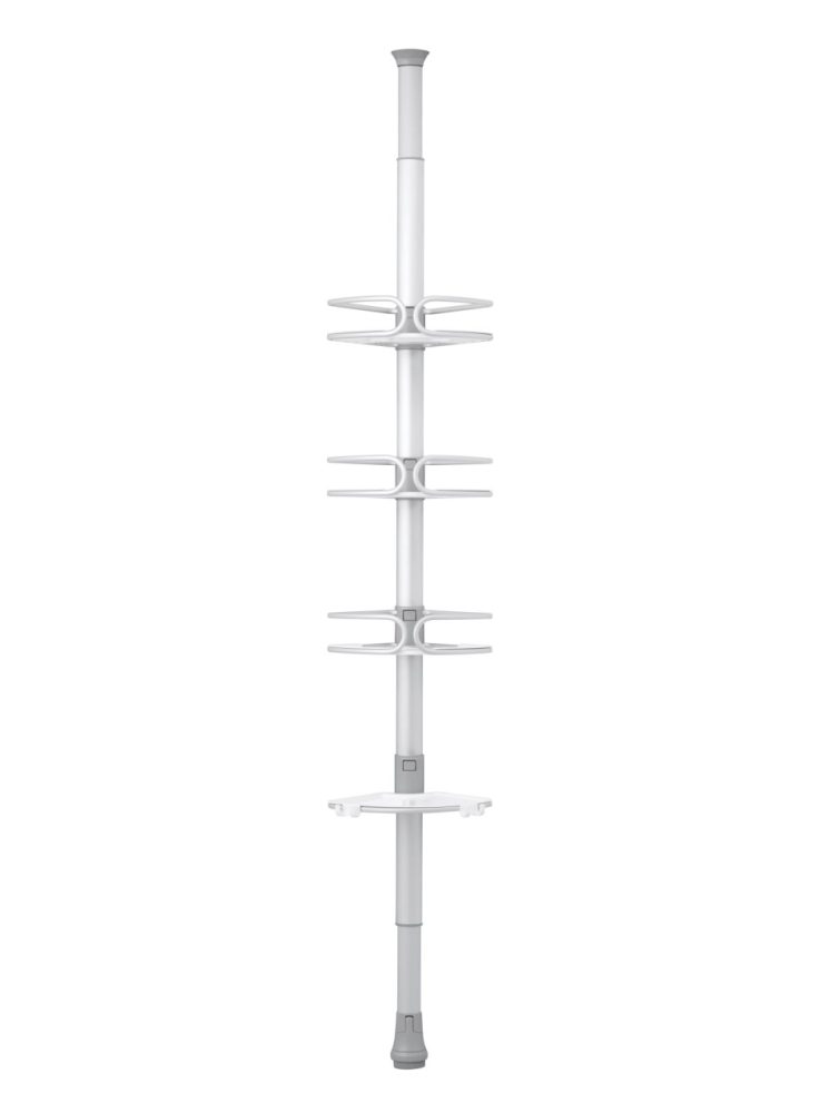 GG Eck-Duschregal mit Spannstange ausziehbar Alu