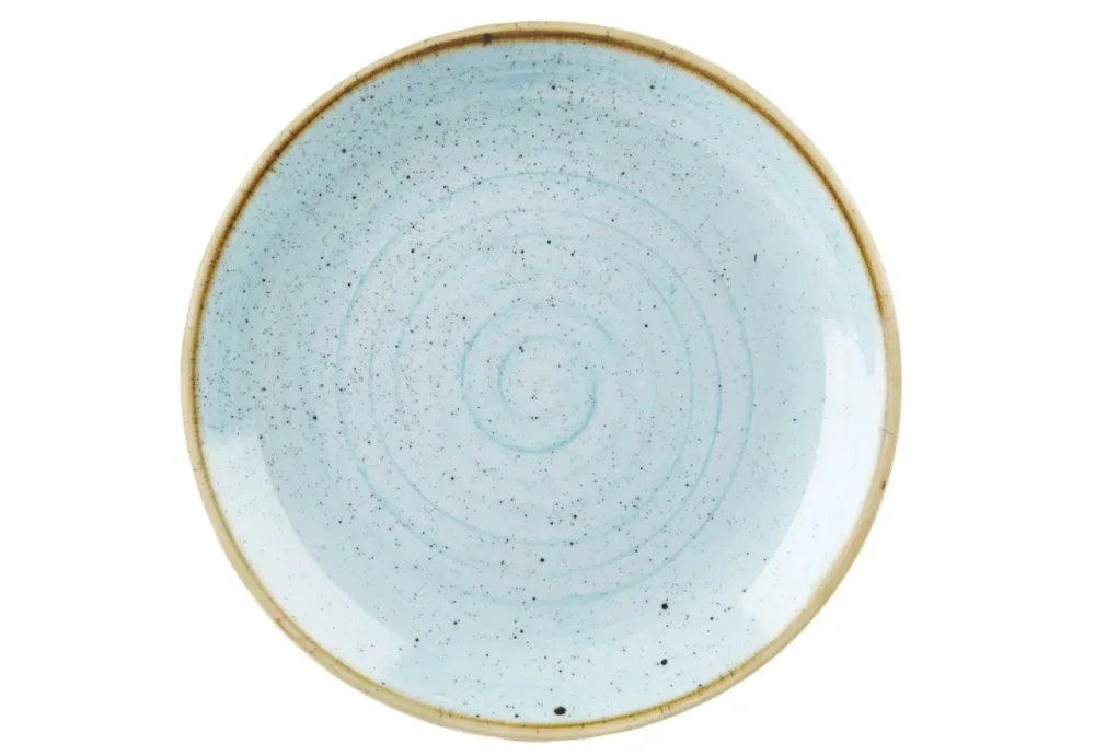 Churchill Teller flach Stonecast Duck Egg Coupe; 32.4 cm (Ø); hellblau/braun; rund; 6 Stück / Pack