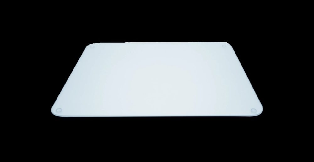 Glaskeramik Abdeckung 40x30cm Oberfläche geriffelt klar