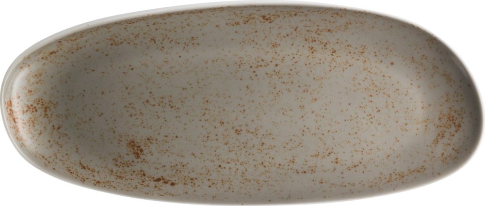 Pottery Unique Lightgrey Platte asymmetrisch coupe 33x14cm