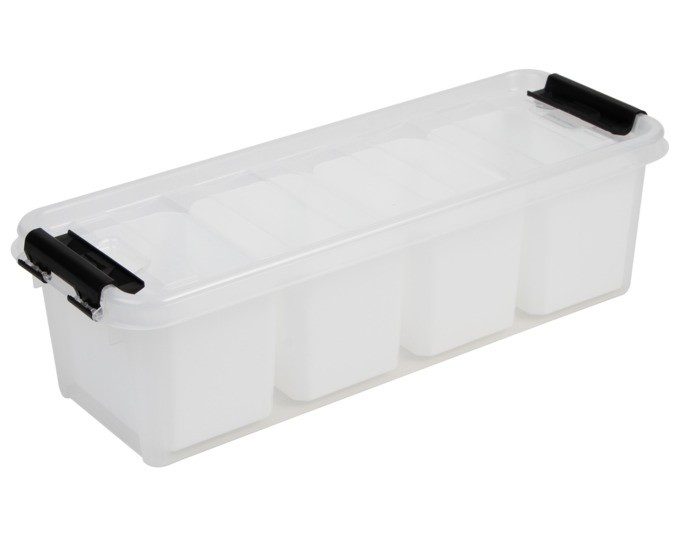 Tragbox m.Deckel m.4 Einsätzen
