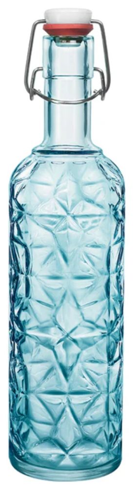 Bormioli Rocco Bügelverschlussflasche Oriente; 1050 ml, 8.5x32 cm (ØxH); blau; 6 Stück / Pack