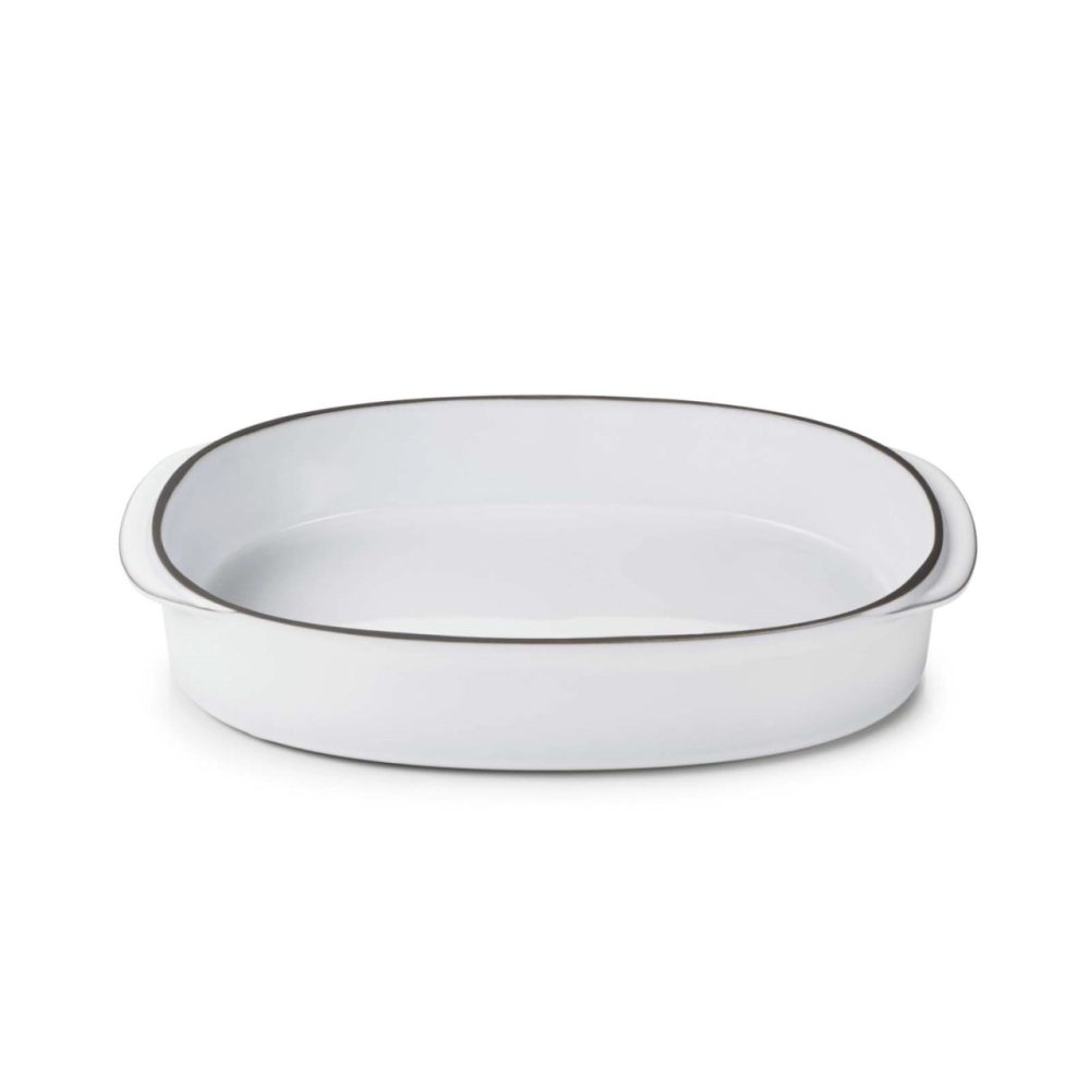 Caractère rechteckige Platte34X25cm kumu. weiss