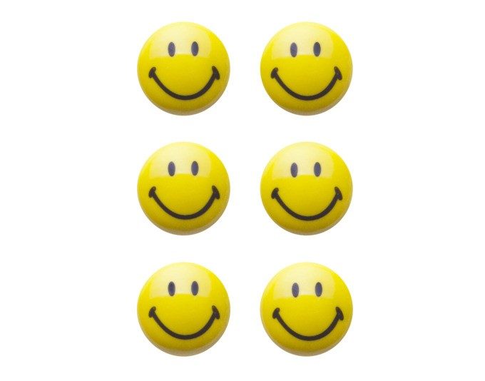 Magnet-Set 6St. Smiley ø3cm