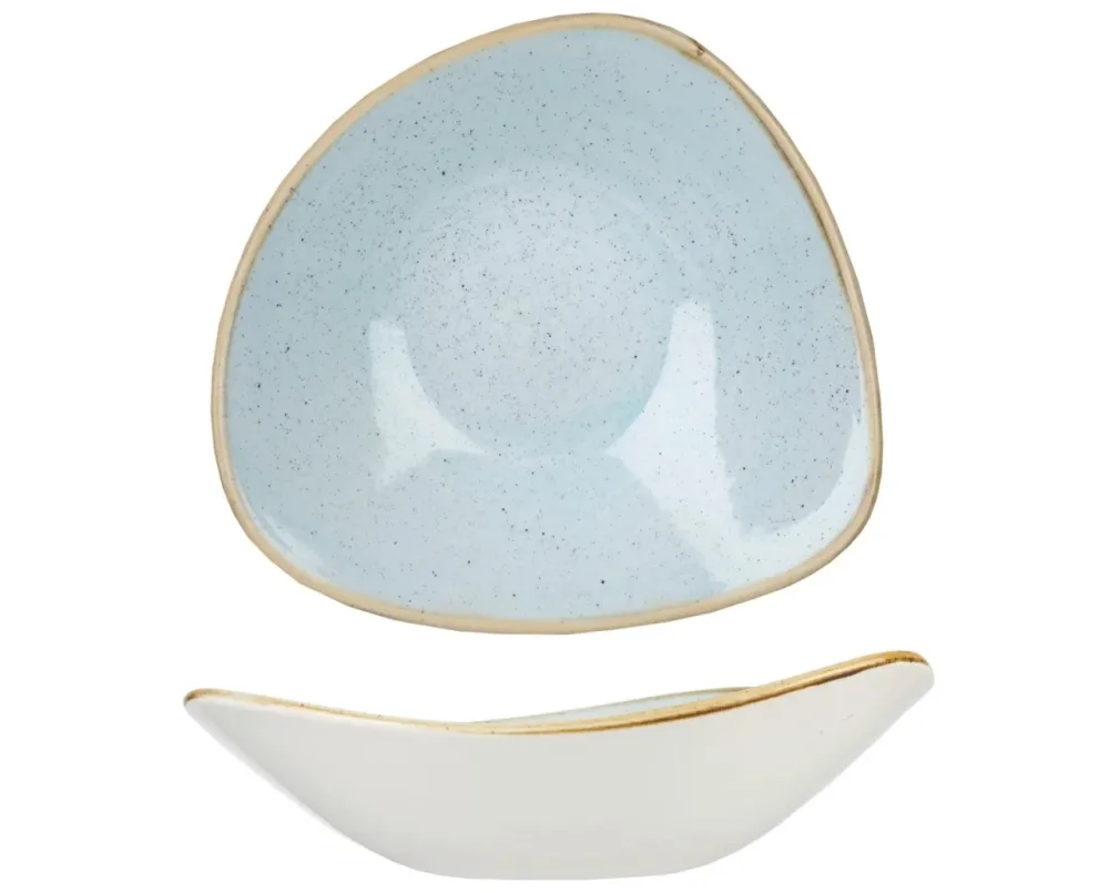Churchill Bowl Stonecast Duck Egg dreieckig; 370 ml, 18.5 cm (B); hellblau/braun; dreieckig; 12 Stück / Pack