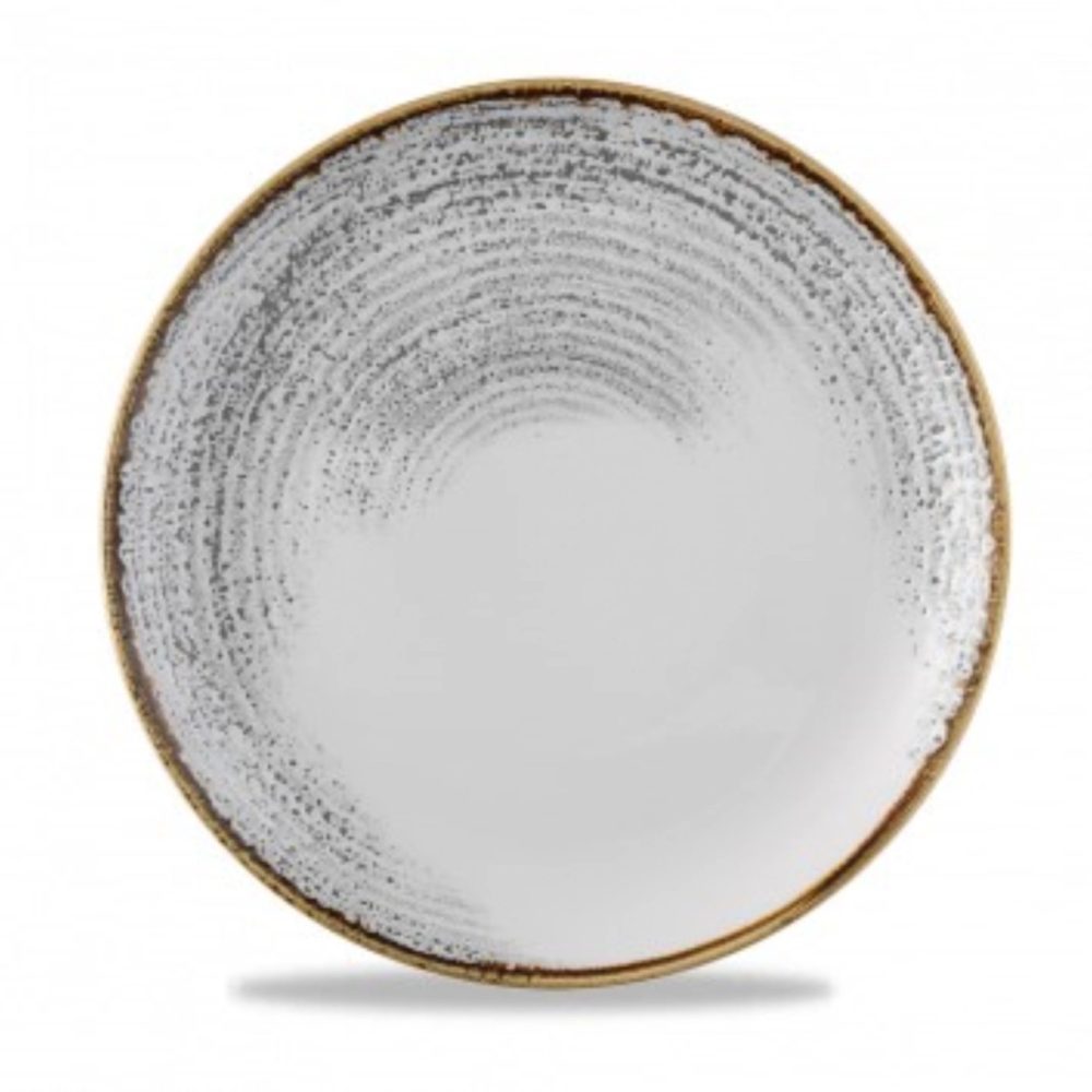 Churchill Teller flach Studio Prints Accents Jasper Grey Coupe; 28.8 cm (Ø); grau/braun; rund; 12 Stück / Pack