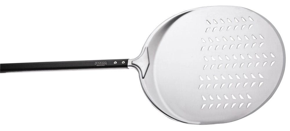 Pizzaschieber Alu rund perforiert 40cm Länge total 194cm