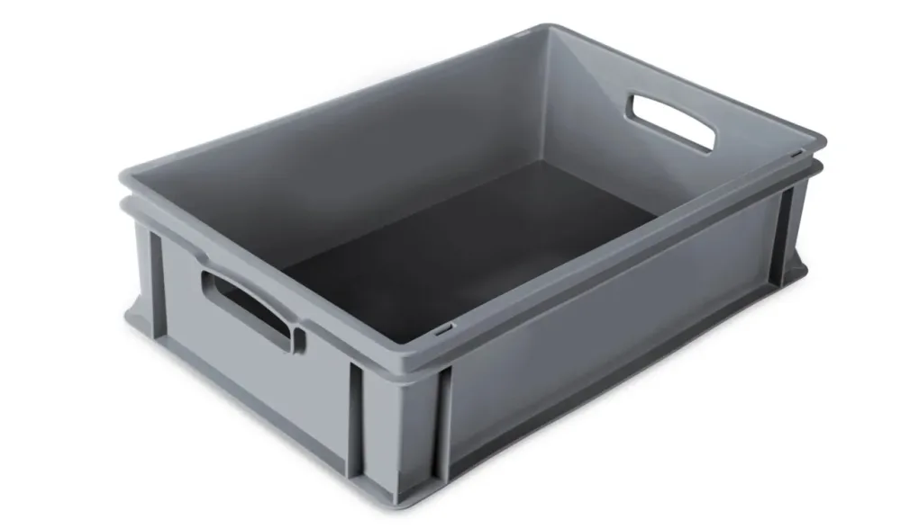 Behälter grau 60x40x17cm Standard Boden u. Wände geschlossen
