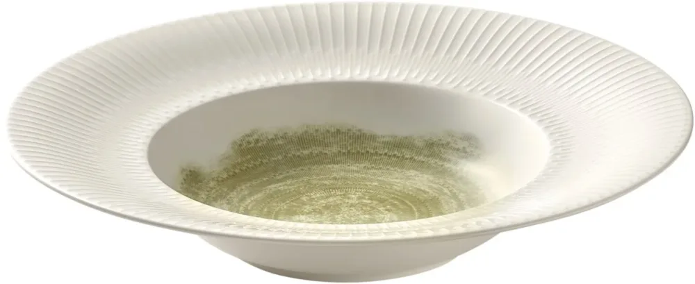 Delight Vibes SPIRIT MOSS Teller tief rund Fahne Relief 24cm
