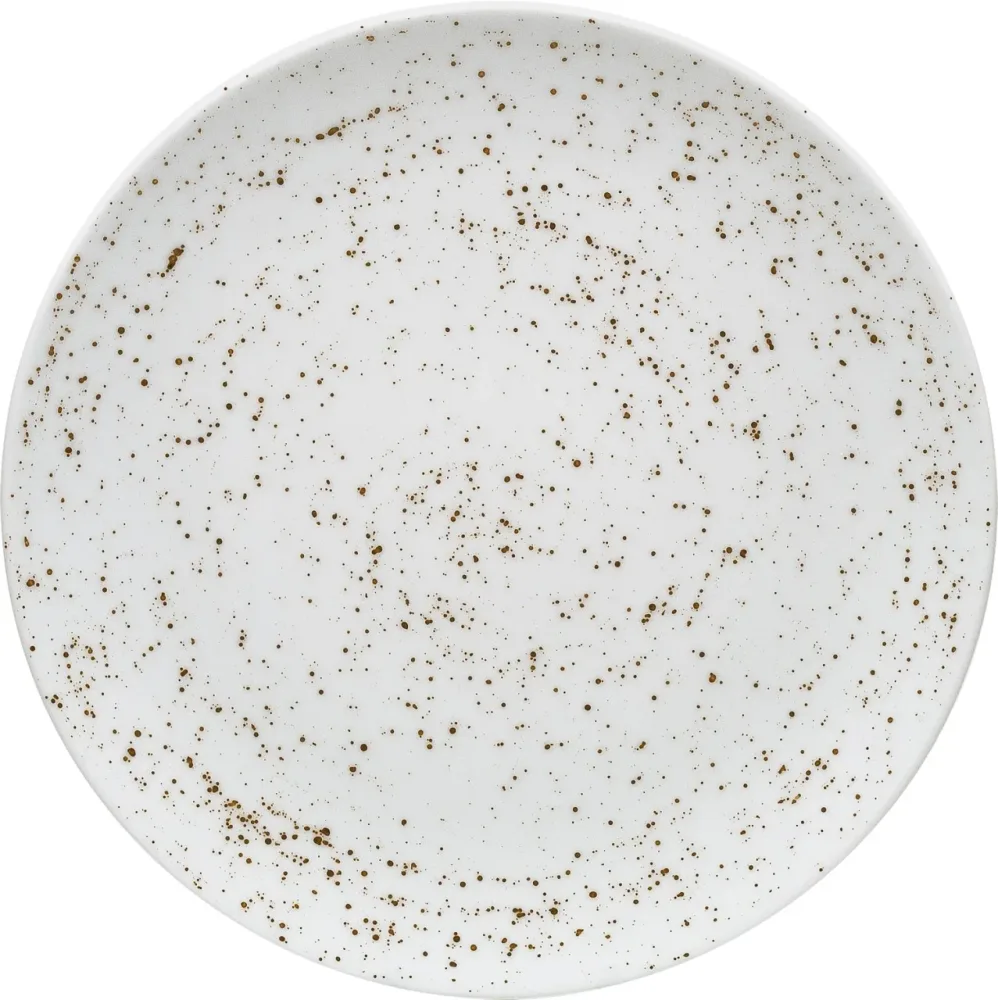 Pottery Unique white Teller flach rund coupe 23cm
