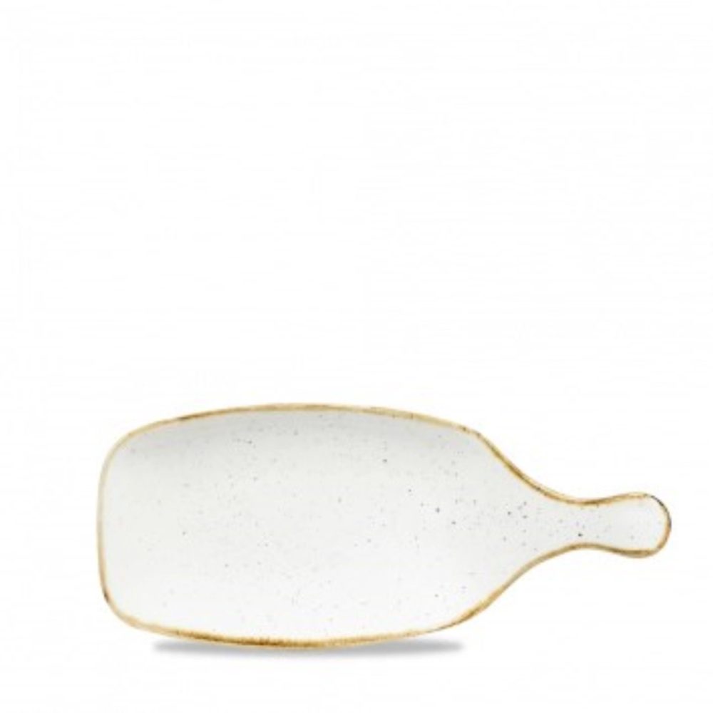 Churchill Platte Stonecast Barley White mit Griff; 12.3x28.4 cm (LxB); weiss/braun; rechteckig; 6 Stück / Pack