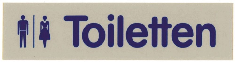 Wortschild TOILETTEN