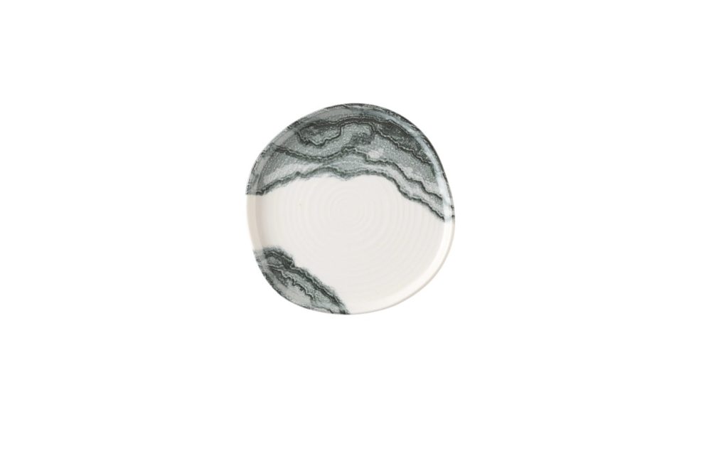 Tide Black Organic Walled Teller flach 21cm