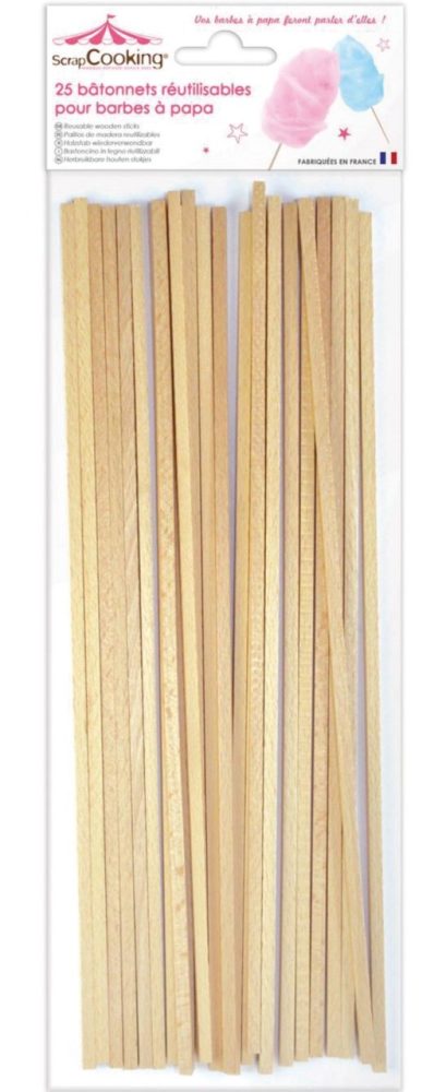 25 Sticks für Zuckerwatte