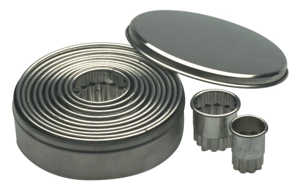 Teigausstecher Set 12tlg Ringe gezackt