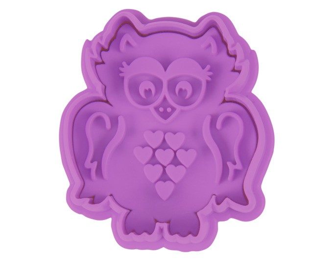 Ausstecher Eule 5.5 cm lila