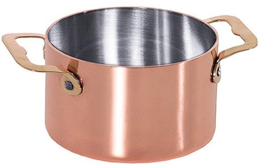Cocotte ø8.5cm aus Kupfer/Edelstahl