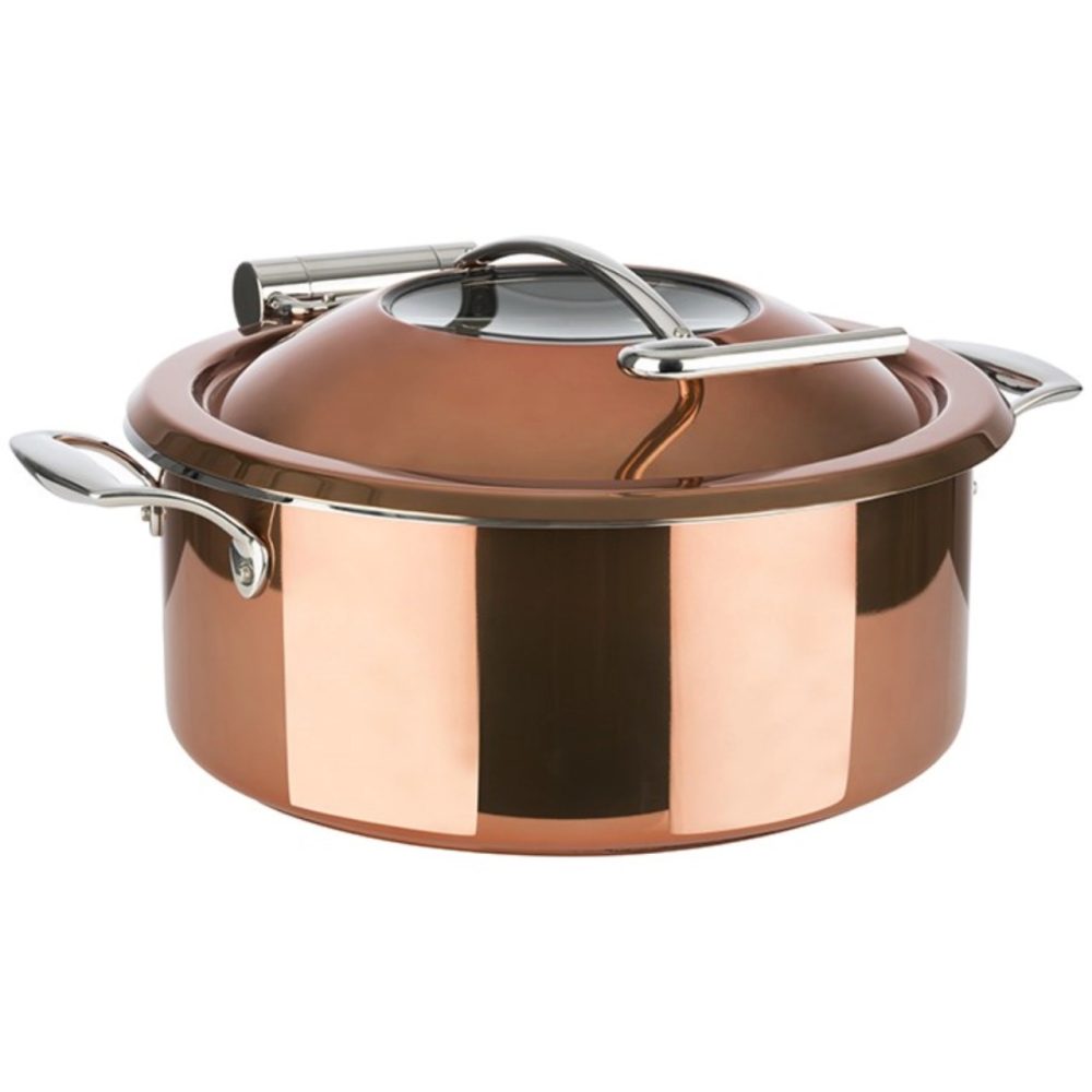 4-tlg. Set Chafing Dish D30.5cm H17.5cm18/8 Edelst./Kupfer