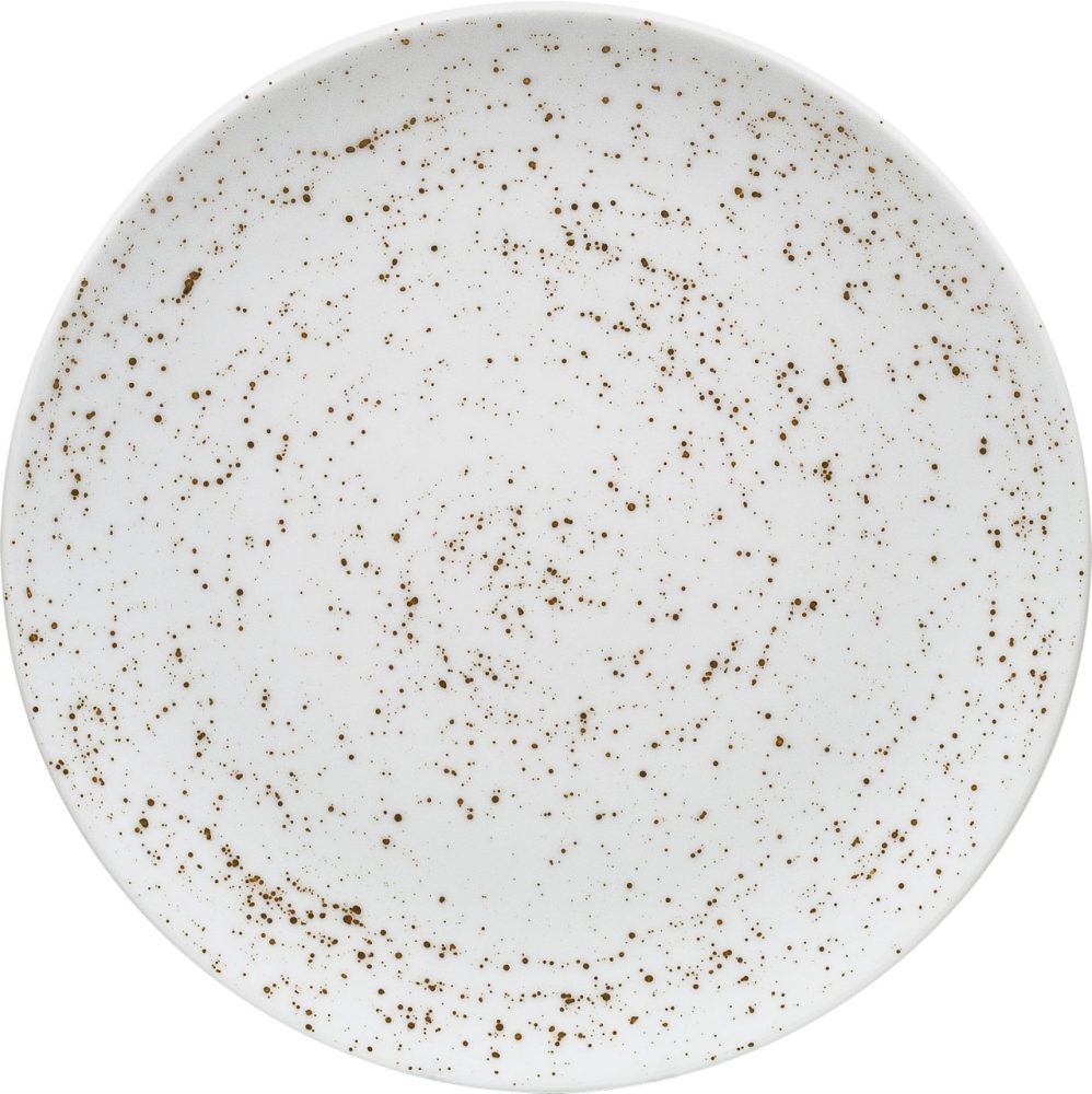 Pottery Unique white Teller flach rund coupe 26cm