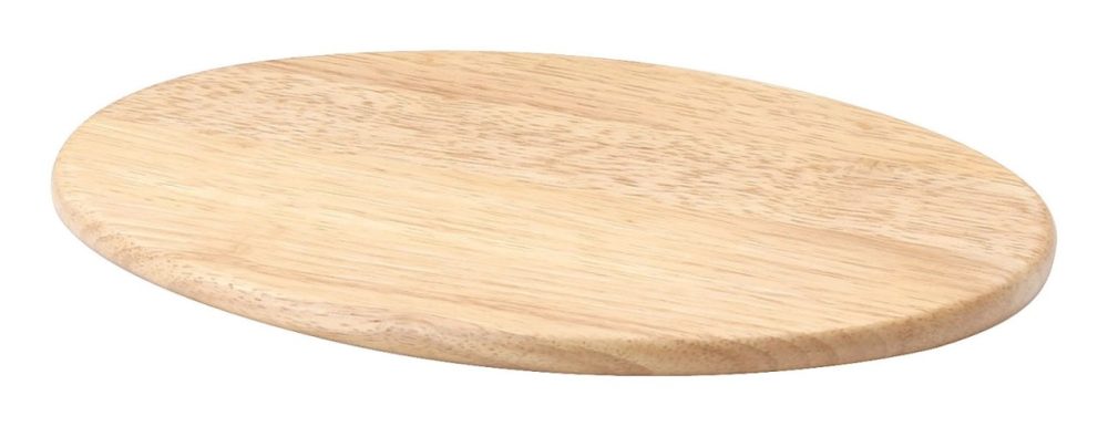 Gummibaum Schneidebrett oval, geölt 30x20x1.2 cm