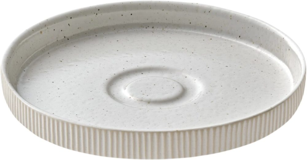 Playground Untertasse Nara Relief; 15x2.5 cm (ØxH); weiss; rund; 6 Stück / Pack
