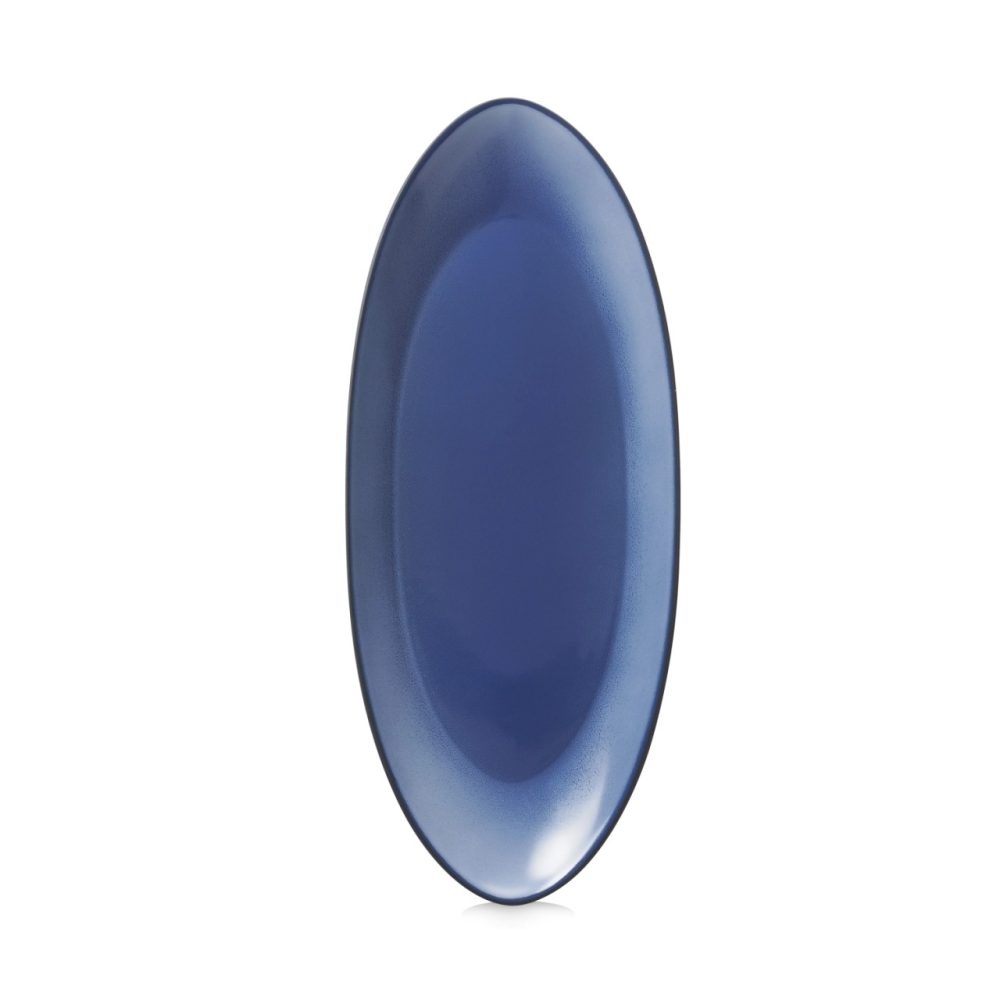 Equinoxe Teller länglich L36cm B16cm cirrusblau