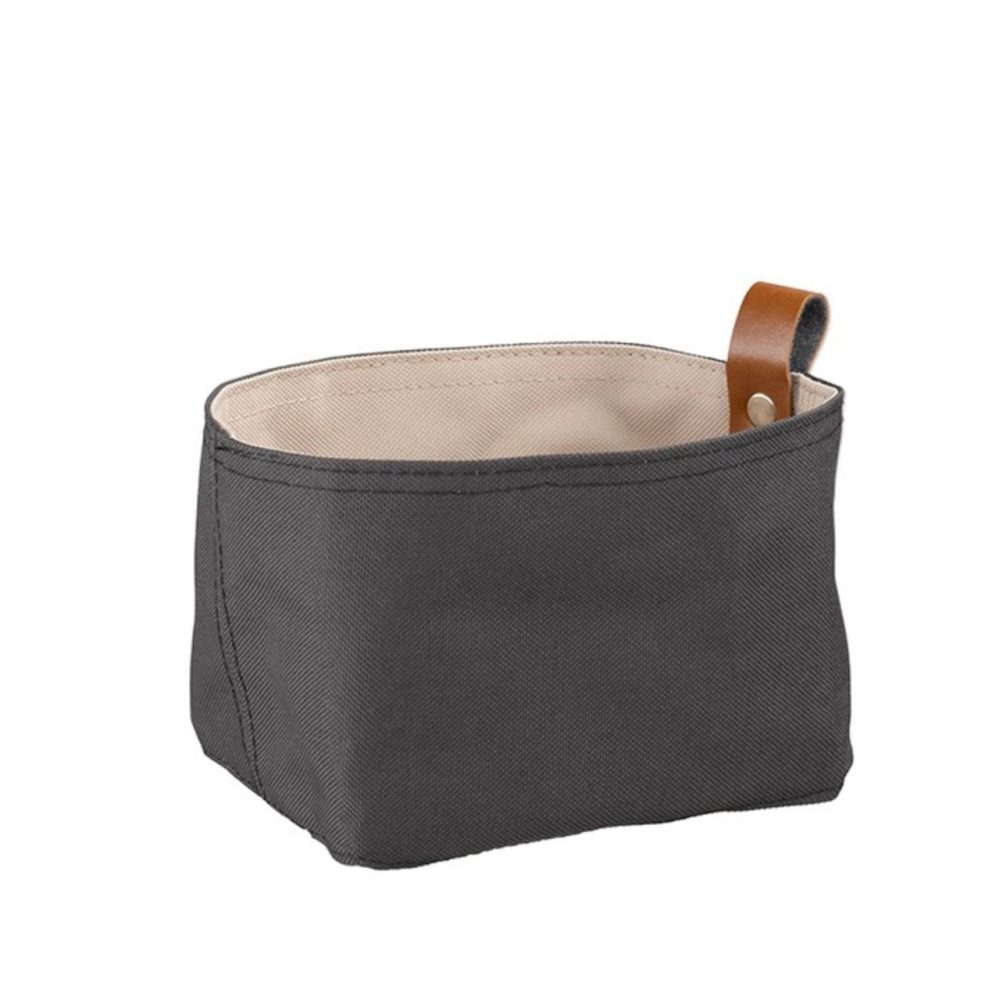 Brotkorb Aps Schwarz/Beige Stoff 11 cm 19 cm - Brotkorb
