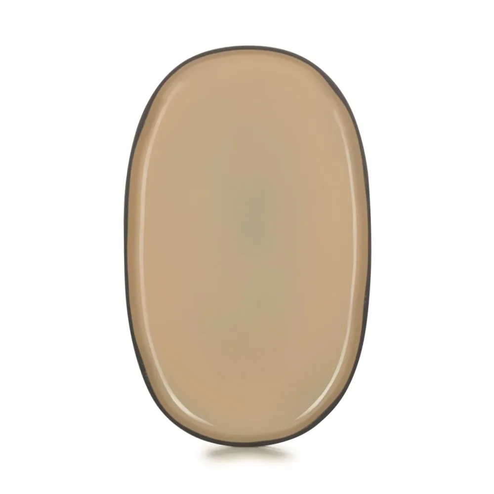 Caractère Servierplatte oval, 35.5x21.8x2.5cm, muskatnuss