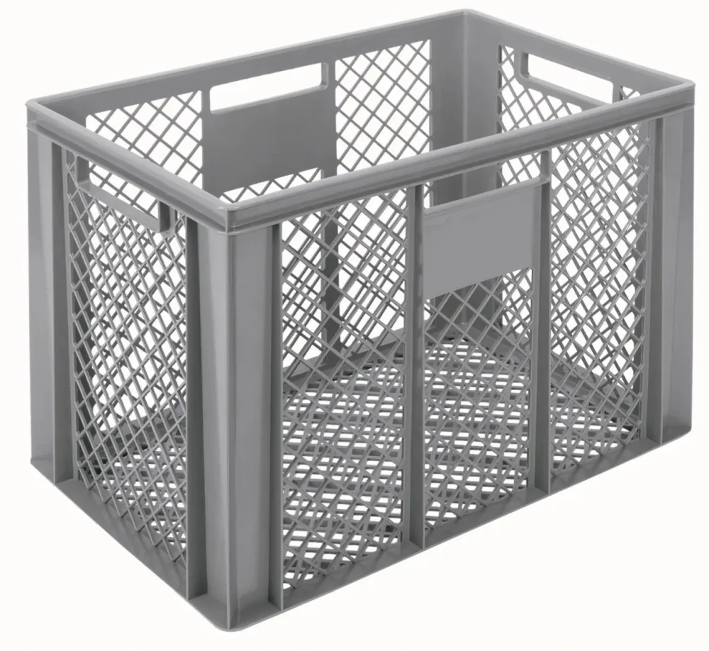 Behälter grau 60x40x42.6cm Standard Boden u.Wände perforiert