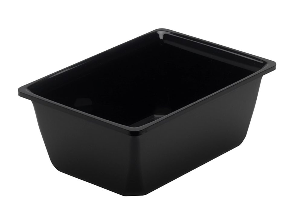 Salatschüssel rechteckig 1lt schwarz 21.5x15.5x8.5cm