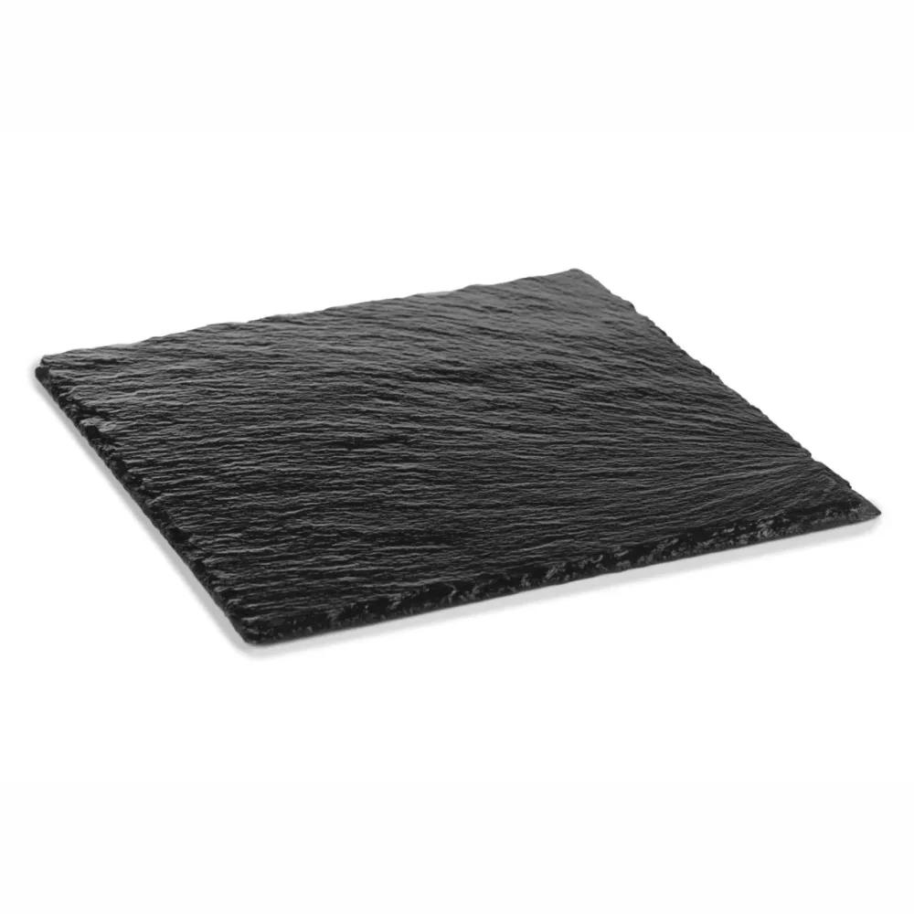 Schiefer Servierplatte quadratisch 25x25 cm h:5 6mm